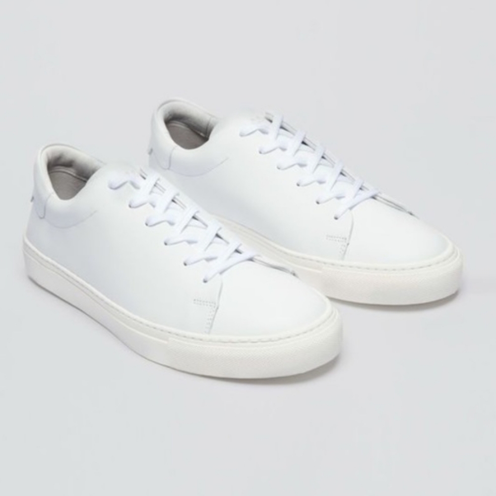 SANDRO White Leather H17 Orbital Sneakers